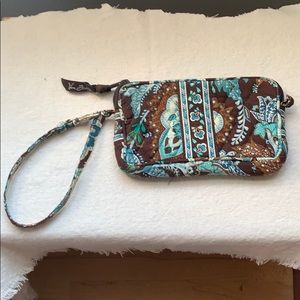 Vera Bradley wristlet - retired java blue pattern